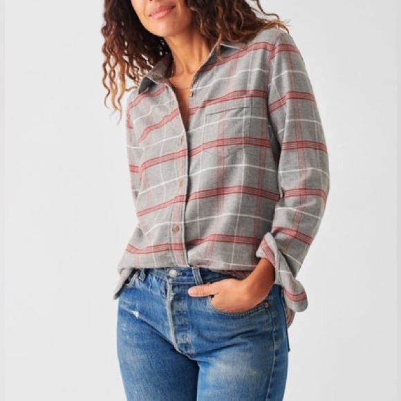 Faherty Tops - Faherty Classic Super Brushed Flannel Shirt in Juliet Plaid